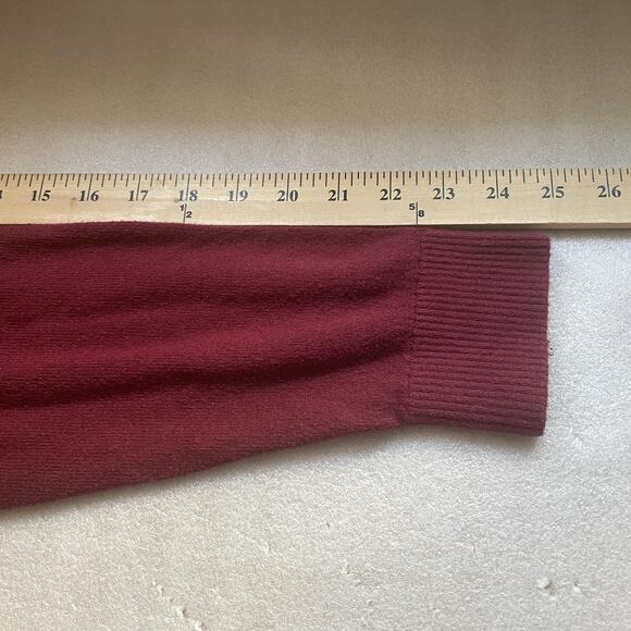 Tommy Hilfiger Sweater Men Medium Burgundy Pima Cotton Cashmere Knit Pullover - Picture 8 of 12